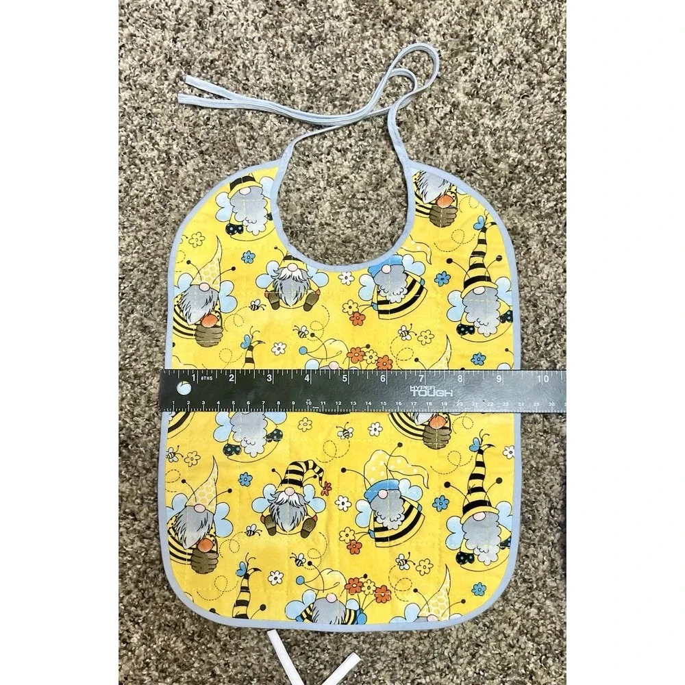 Lot Of 6 Quilted Handmade Bibs Assorted Large Size 12